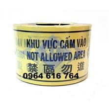 Băng rào cảnh báo màu vàng đen loại 1 lớp