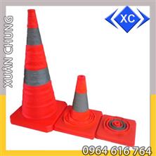 Cọc tiêu di động thu gọn có phản quang 68cm