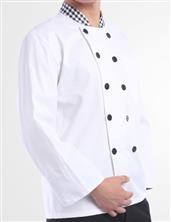 Áo đầu bếp nam tay dài màu trắng